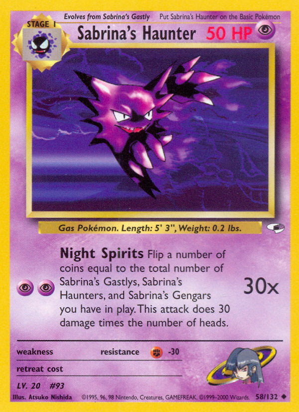 Gym Heroes Sabrina's Haunter #58/132 unlimited